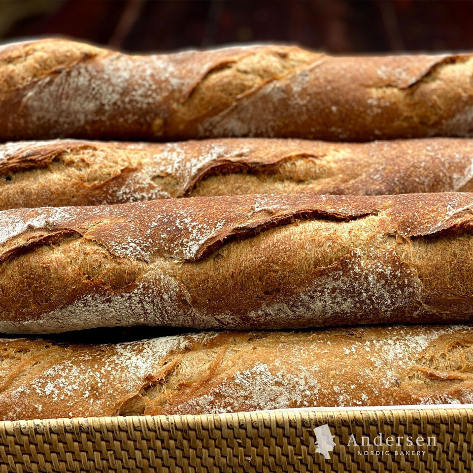 Sourdough Whole Wheat Baguette
