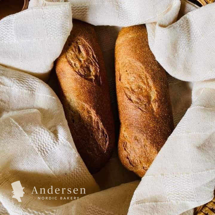 Whole Wheat Baguette With Olive & Flax